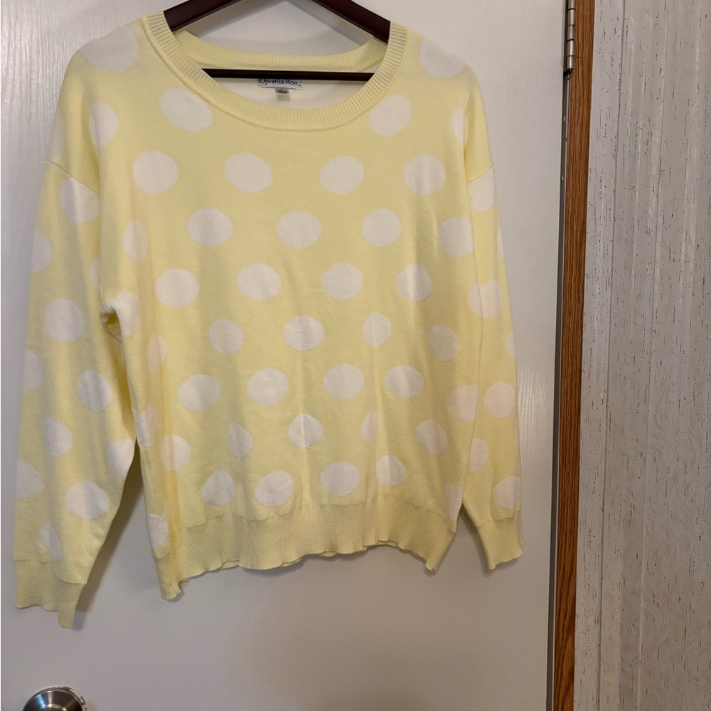 Sunny Yellow Polka Dot Sweater